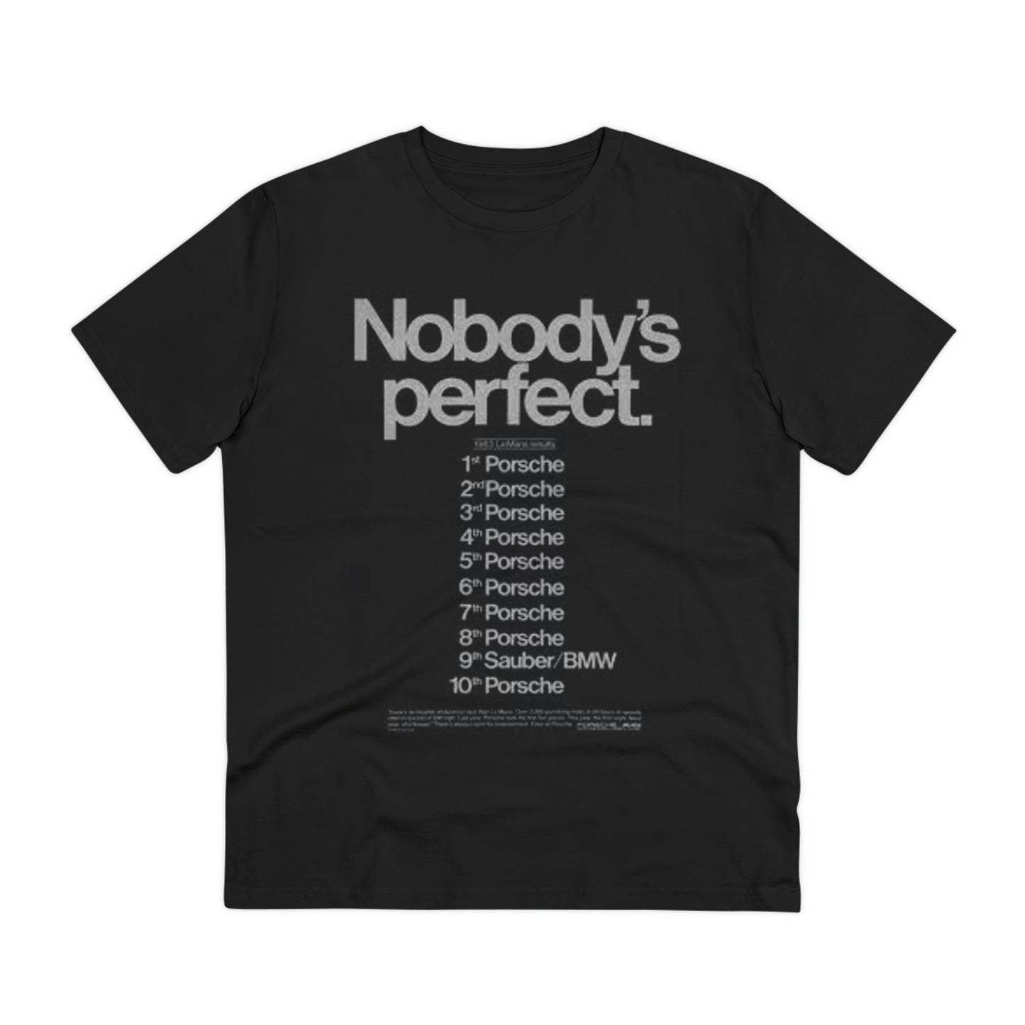 Nobody Perfect Black T-shirt - Unisex