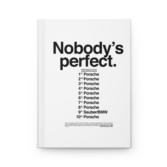 Nobody’s perfect Porsche Hardcover Journal Matte